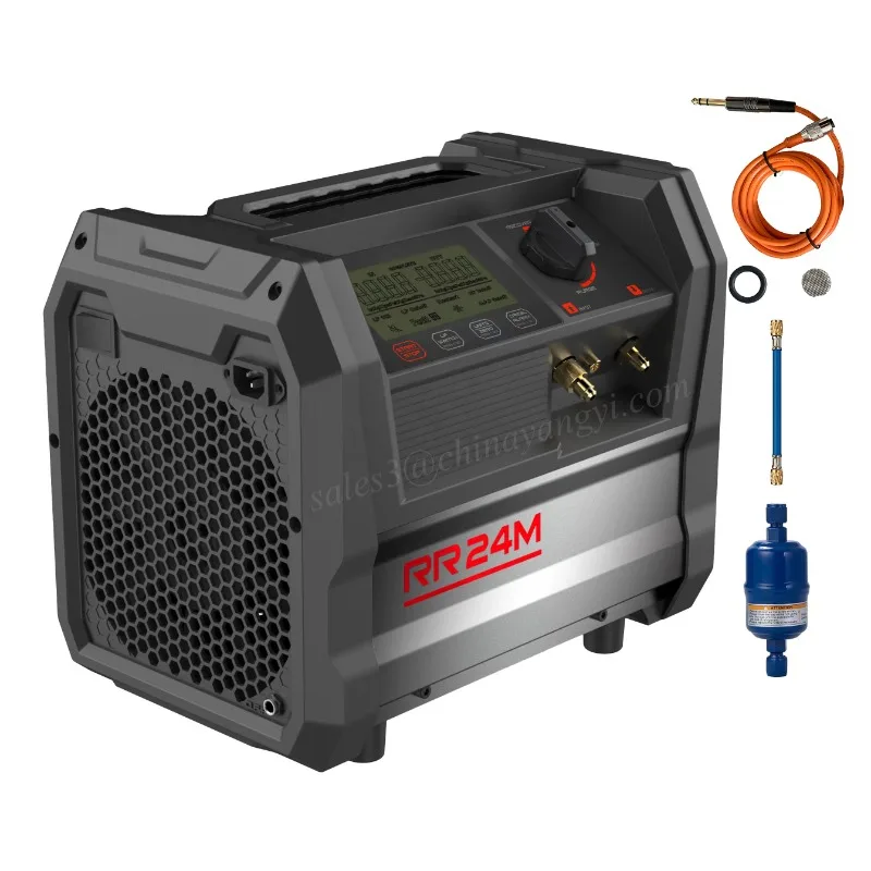 

Brushless DC Refrigerant Recovery Machine 1HP RR24M Oil-less use together with Recovery Cylinder with Float Switch