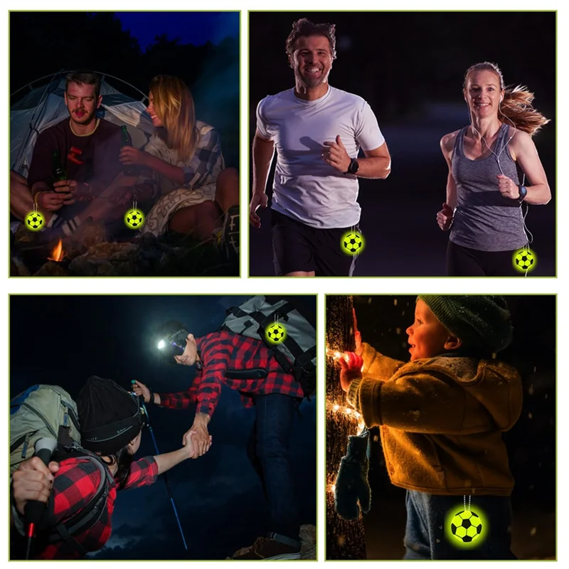 NALFI-安全リフレクターペンダントサッカー反射ペンダント高視認性安全バックパック反射ストリップサッカーバッグ D