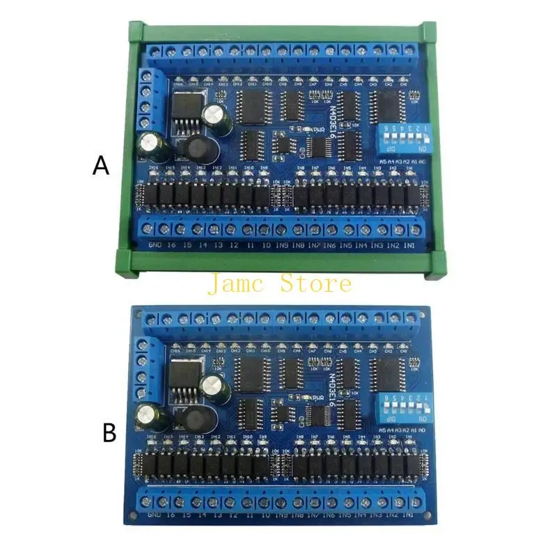 LX0B UM72 RS485 Remote Control Board DC12V 24V 16 Input 16 Output PLC Expansion Board