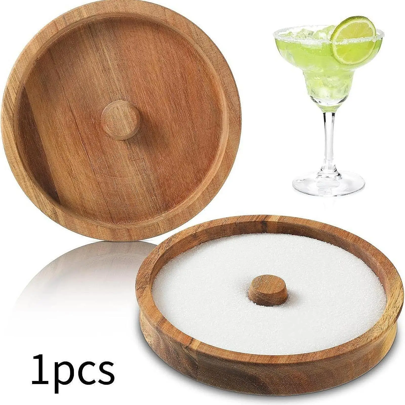 Salt Rimmer Plate Juice Cocktail Garnish Tool Household Multipurpose Sugar Rim Box Seasoning Dish for Restaurant Hotel Party