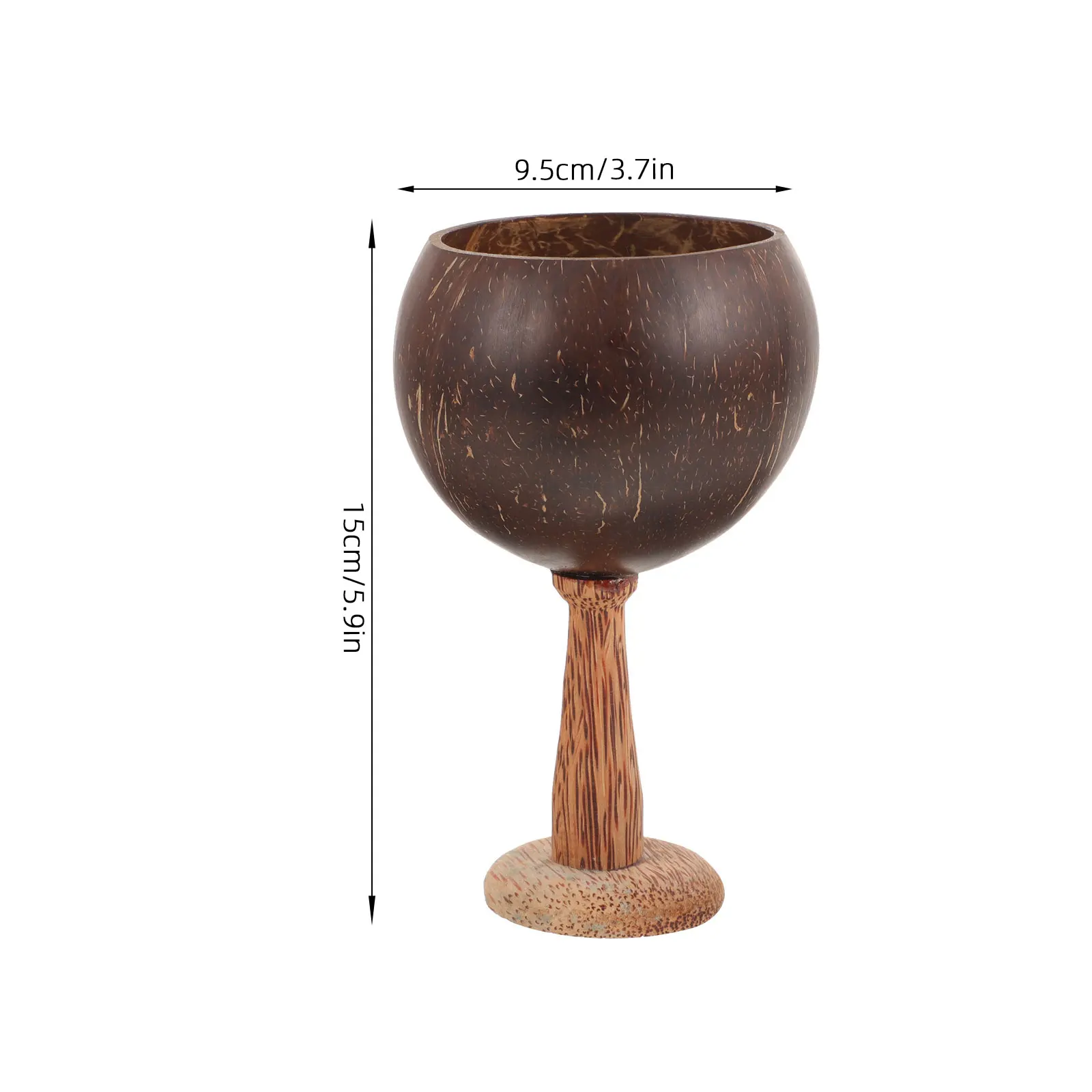 

2pcs Cocktail Goblet Coconut Shell Wine Cup Reusable Party Home Use Drink Container For Red Wine Decorative Gift