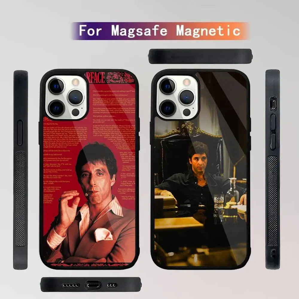 

S-Scarfaces Tony M-Montana Phone Case For iPhone 16,15,14,13,12,11,Plus,Pro,Max Mini Magsafe Magnetic Wireless Charging