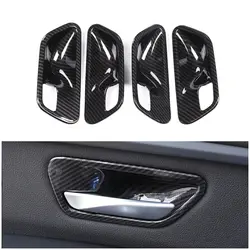 4 Pcs Carbon Fiber Door Inner Handle Bowl Cover Decoration  Suitable For BMW 3 Series F30 F32 2012-2018