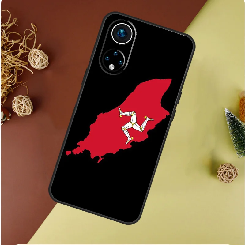 Ilha de Man Brasão Caso Para Honor Magic 7 5 6 Pro Honor 200 Pro 50 70 90 Lite X9b X9a X8b X8a X8 X9 X9c Capa