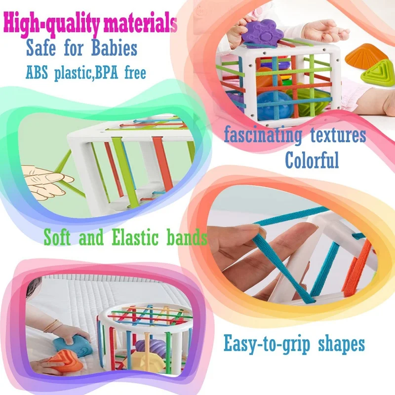 Cadeau éducatif préscolaire ABC bébé trieur jouet Cube coloré Multi forme sensorielle développement apprentissage Montessori jouets