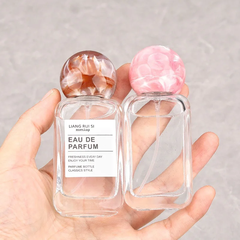 

10 шт., 35 мл, пустой прозрачный стеклянный распылитель, имитация мраморной крышки, флакон для духов, диспенсер для образцов, тонкий туман, портативный дорожный