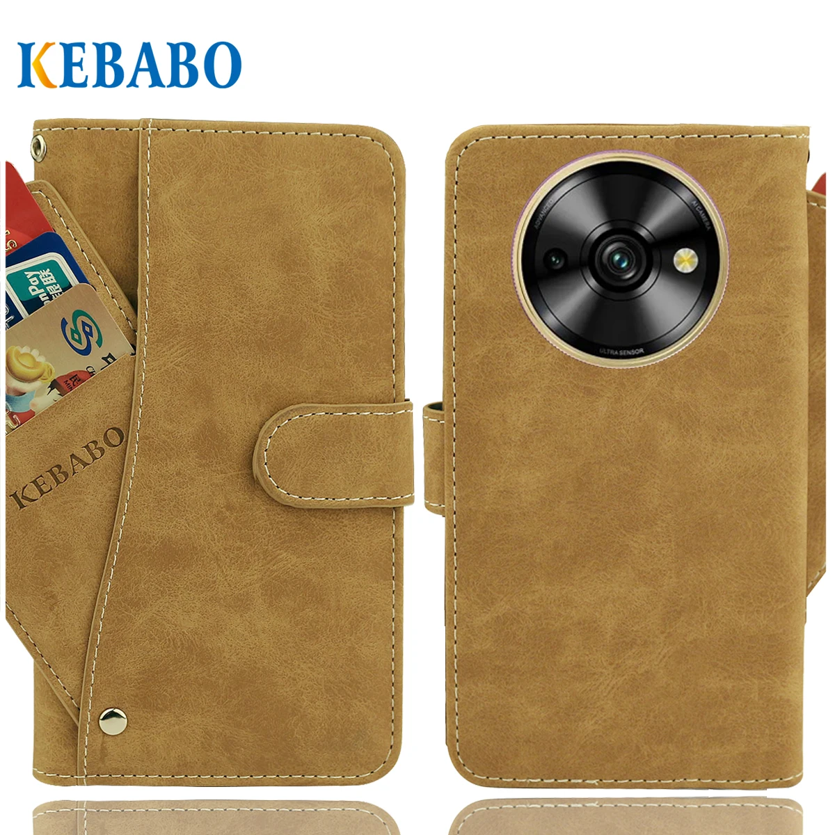 

Кожаный кошелек Oukitel C59, чехол 6,88 дюйма, модный роскошный защитный чехол на заказ, винтажный стиль книги для телефона