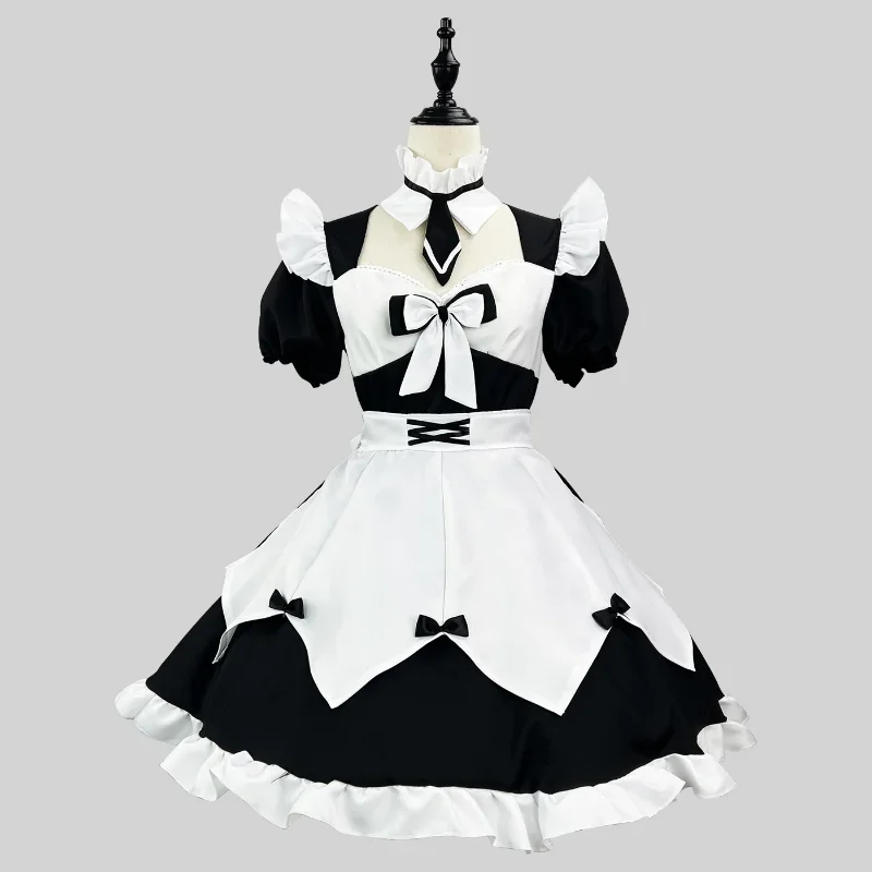 

Maid Cosplay Costumes Black White Apron Maid Lolita Princess School Girl Uniform Anime Role Play Waitress Party Outfit Plus Size