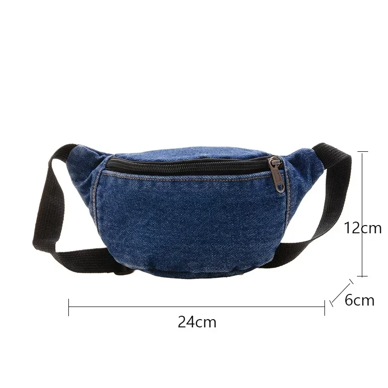 Sacs de poitrine en denim pour enfants, sac à bandoulière pour enfants, sacs à main cool pour bébés garçons, sac de taille pour filles, sac à bandoulière pour enfants, sac de sport pour enfants, nouveau et à la mode, portable et mignon