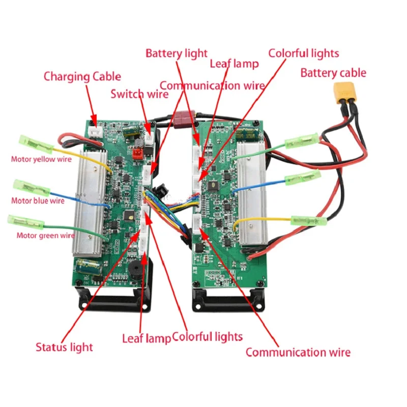 Imagem -03 - Sistema Duplo Elétrica Balanceamento Scooter Skate Hoverboard Motherboard Controller Control Board Universal Unidade Board Repair