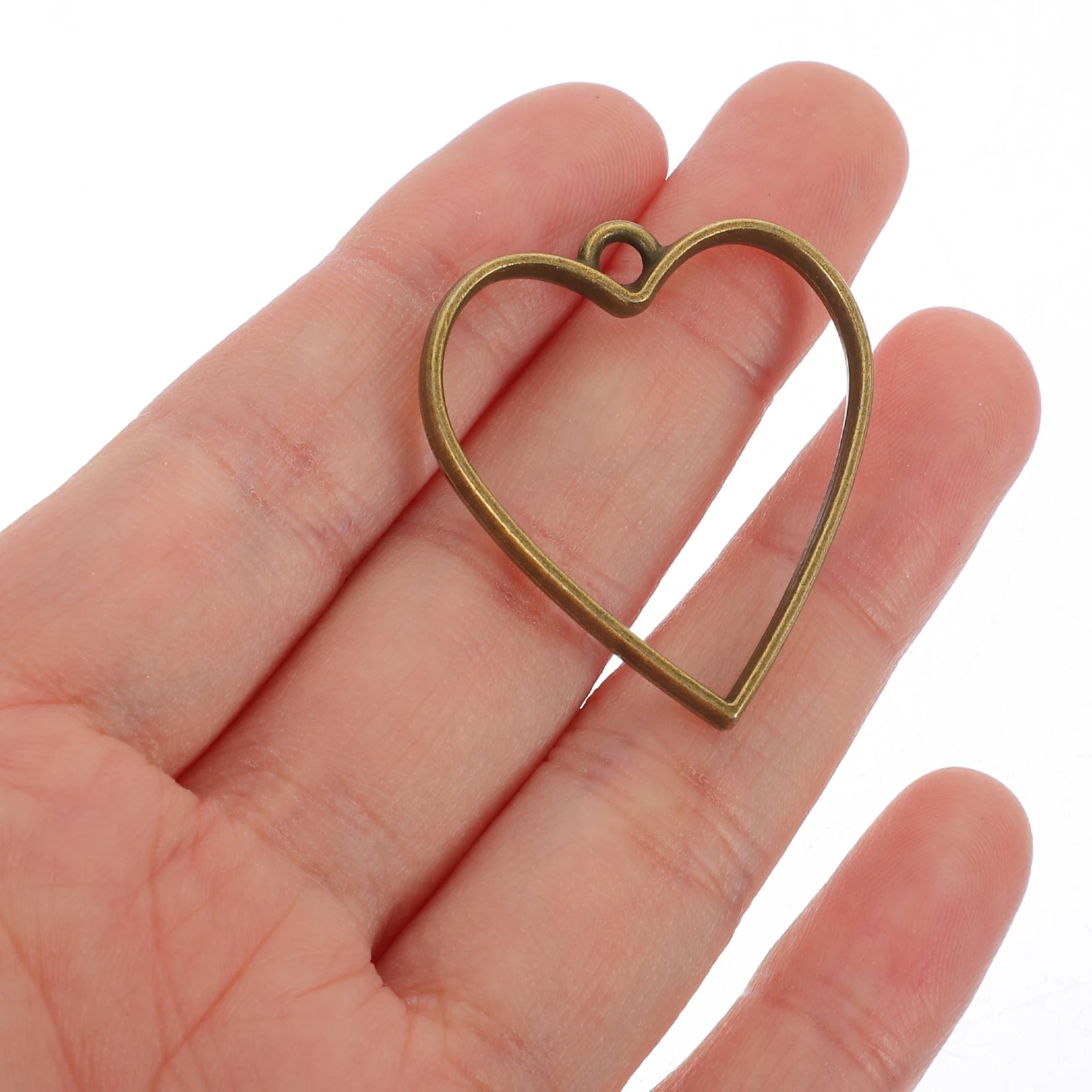 

50 Pcs Charm Resin Border Pendant Vintage Open Back Bezel Pendants Necklace Jewellery Making