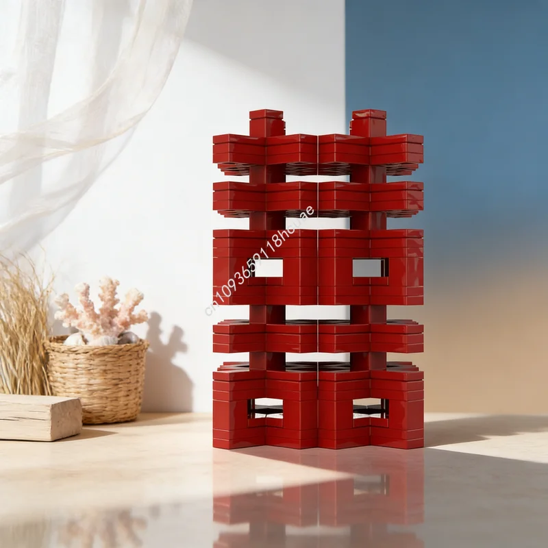 312 個 MOC 中国の伝統的な祭りのキャラクター小さなクロス幸福モデルビルディングブロッククリスマスギフト建設おもちゃ