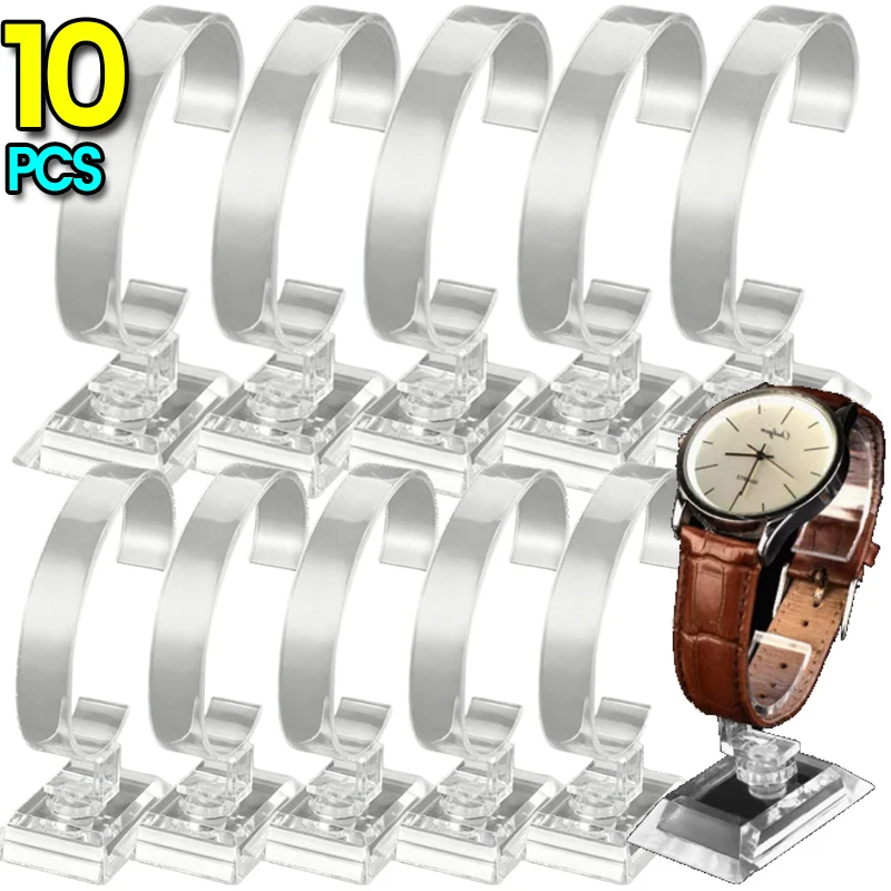 1-10pcs Wholesale Transparent Watch Display Rack C-ring Transparent Bracket Counter Display Rack Watch Bracelet Display Props - view 3