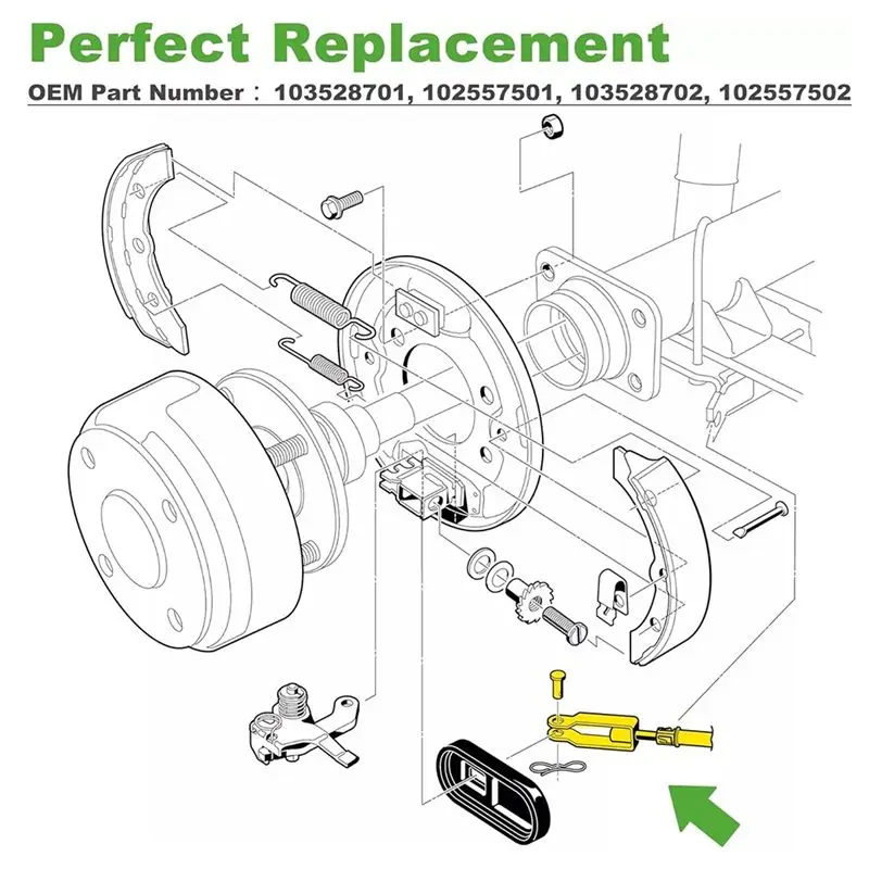 2Pcs Golf Cart Brake Cables For Club Car Precedent 2008-2024 103528701 103528702