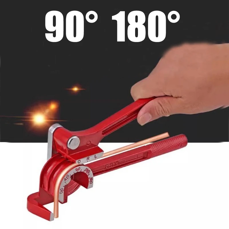 

1pcs 3 In 1 Manual Bending Tool 90/180 degrees Brake Pipe Rolling Brass Copper Tube Pipe Fuel Brake Pipe Bender Hand Tool