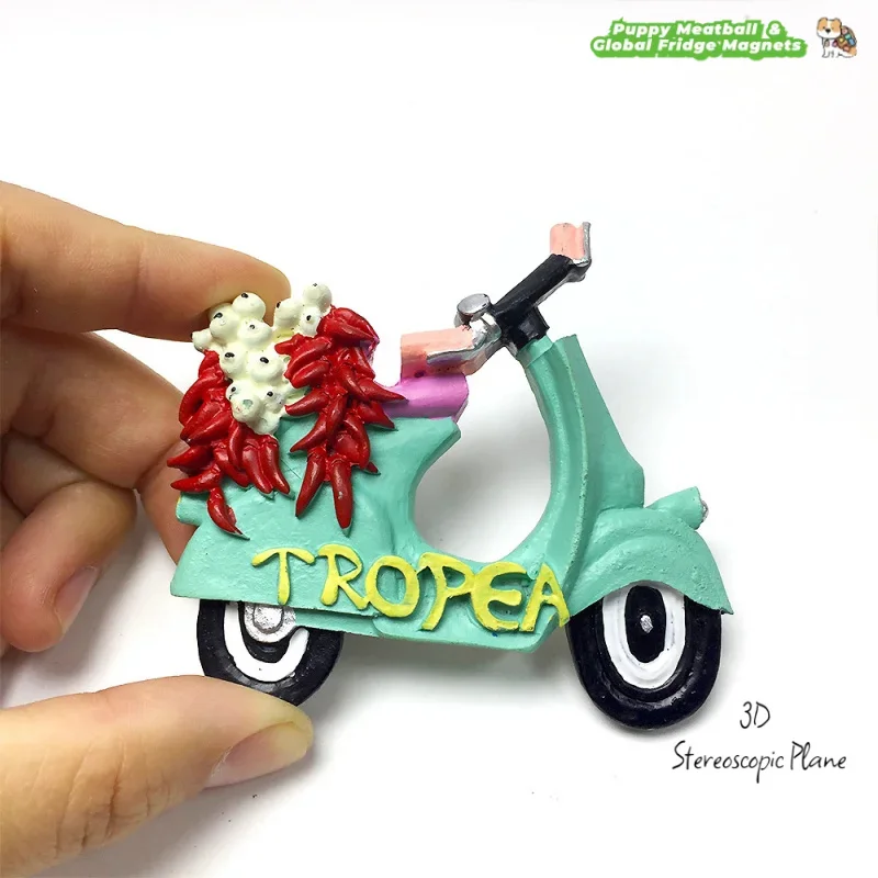 Italy Tropea Abstract Electric Car Creative Refrigerator Magnet Italian Crafts Travel Souvenirs
