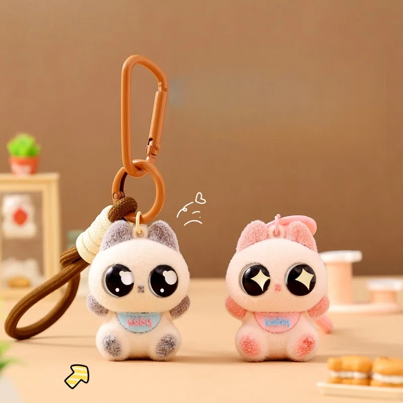 Schattige kat massaal pop sleutelhanger kawaii roze kleine Siam pop Lanyard touw Geschikt voor tassen voor verjaardag kerstcadeau