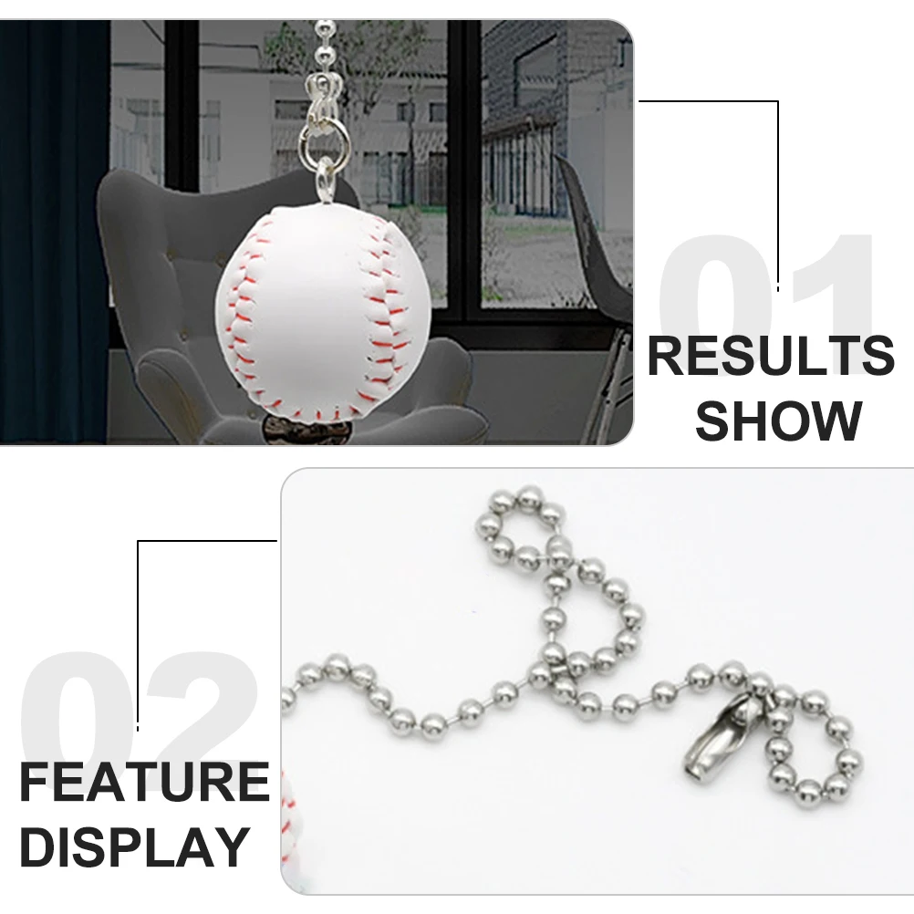 

2Pcs Pull Chain Extension for Ceiling Fans Lights Stainless Steel Balls Chain Adjustable Decor Keychain Bracelet Strings Fan