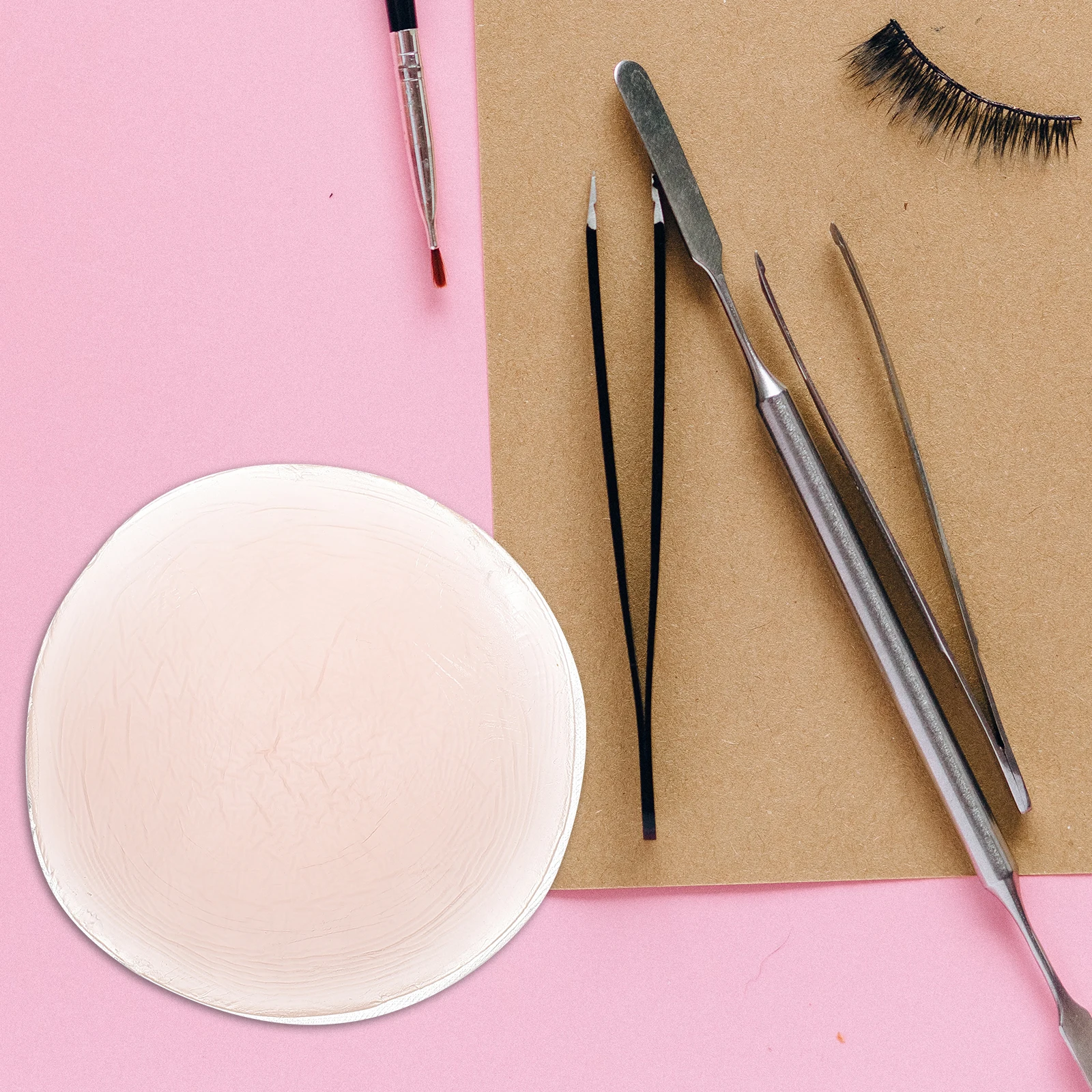 

Silicone Lash Forehead Stickers Eyelash Extensions Supplies Portable Pads Practice Kit Silicone Eyelash Pads Storage Tools