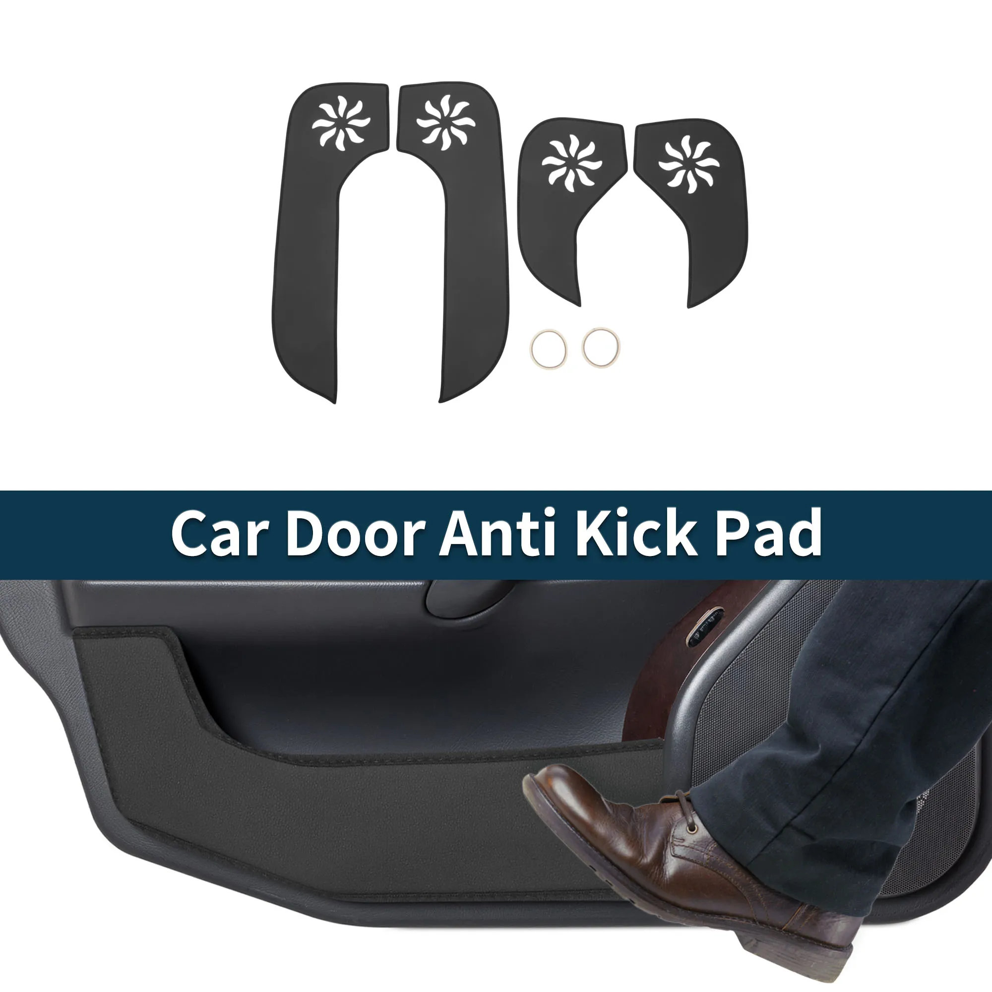 

UXCELL Car Door Anti Kick Pad Sticker Protector for Volvo XC60 2018-2023 Black 1 Set