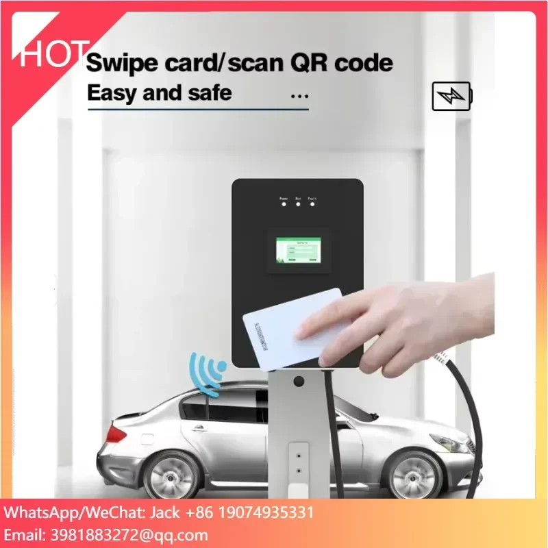 Residential Area AC 22kW Type 2 Wall Mounted Car EV Wall Box Home Charging Station For Electric Vehicle