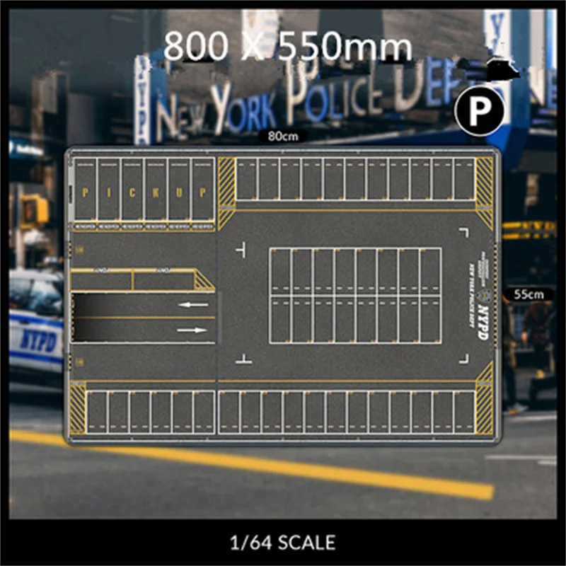 1:64 scala scena Mat grande parcheggio per Diecast modello di auto visualizzazione della scena del veicolo giocattolo tappetino per Mouse scena