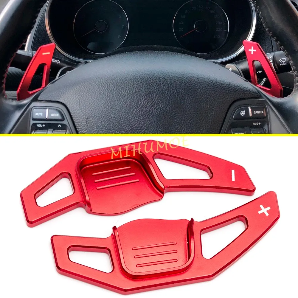 

Aluminum Car Steering Wheel Paddles Extension Interior Accessories For 2013-2018 Kia Forte K3 Cerato Cadenza K7 Ceed SW/GT Red