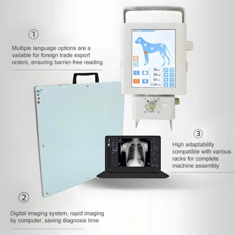Portable medical X-ray machine High-frequency digital X-ray imaging equipment Touch screen Suitable for hospital clinics Orthope