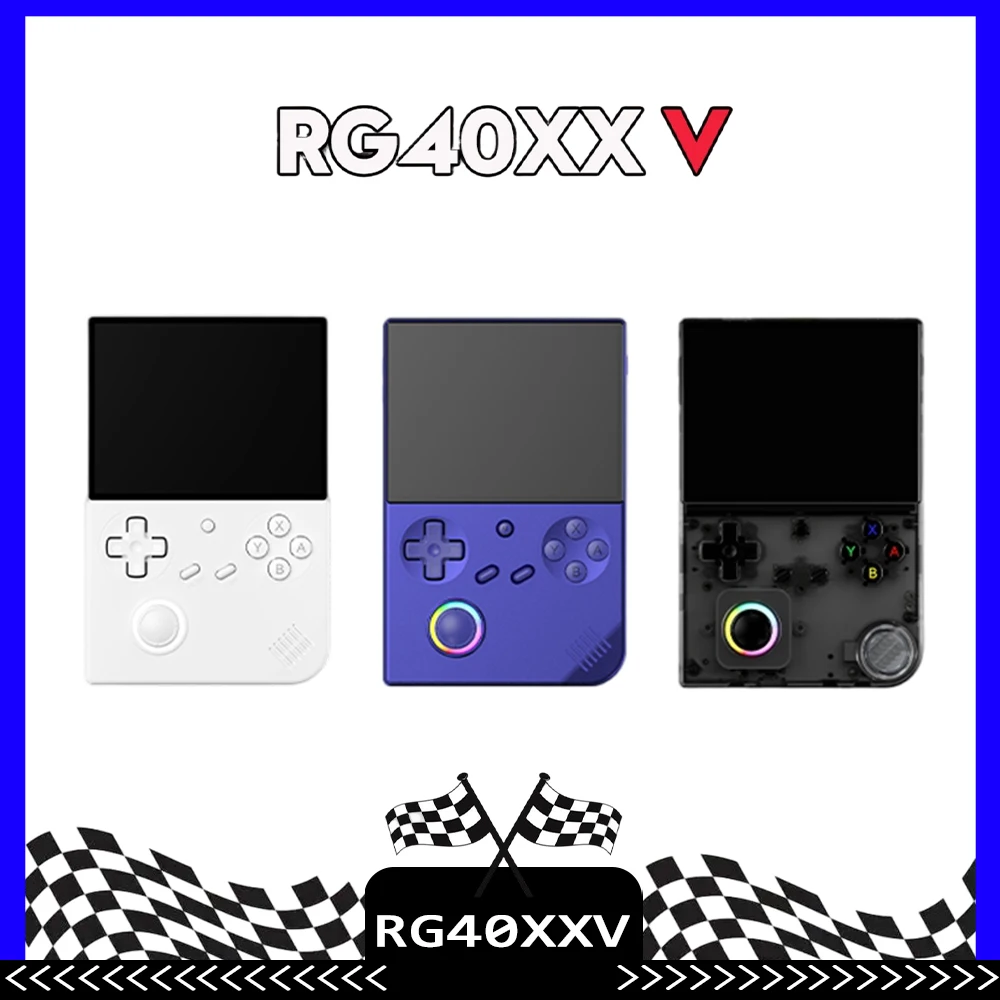 

ANBERNIC RG40XXV Handheld Game Console 4'' IPS Screen Video Output Joystick RGB lighting Effect Streaming RG 40XXV E-book Player