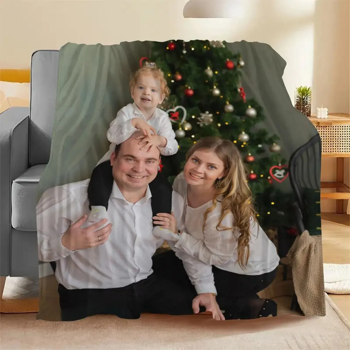 Photo Blanket Hig DefinitionDigital Printing Soft Texture Suitable forAll Seasons for Sofas Beds and Offices