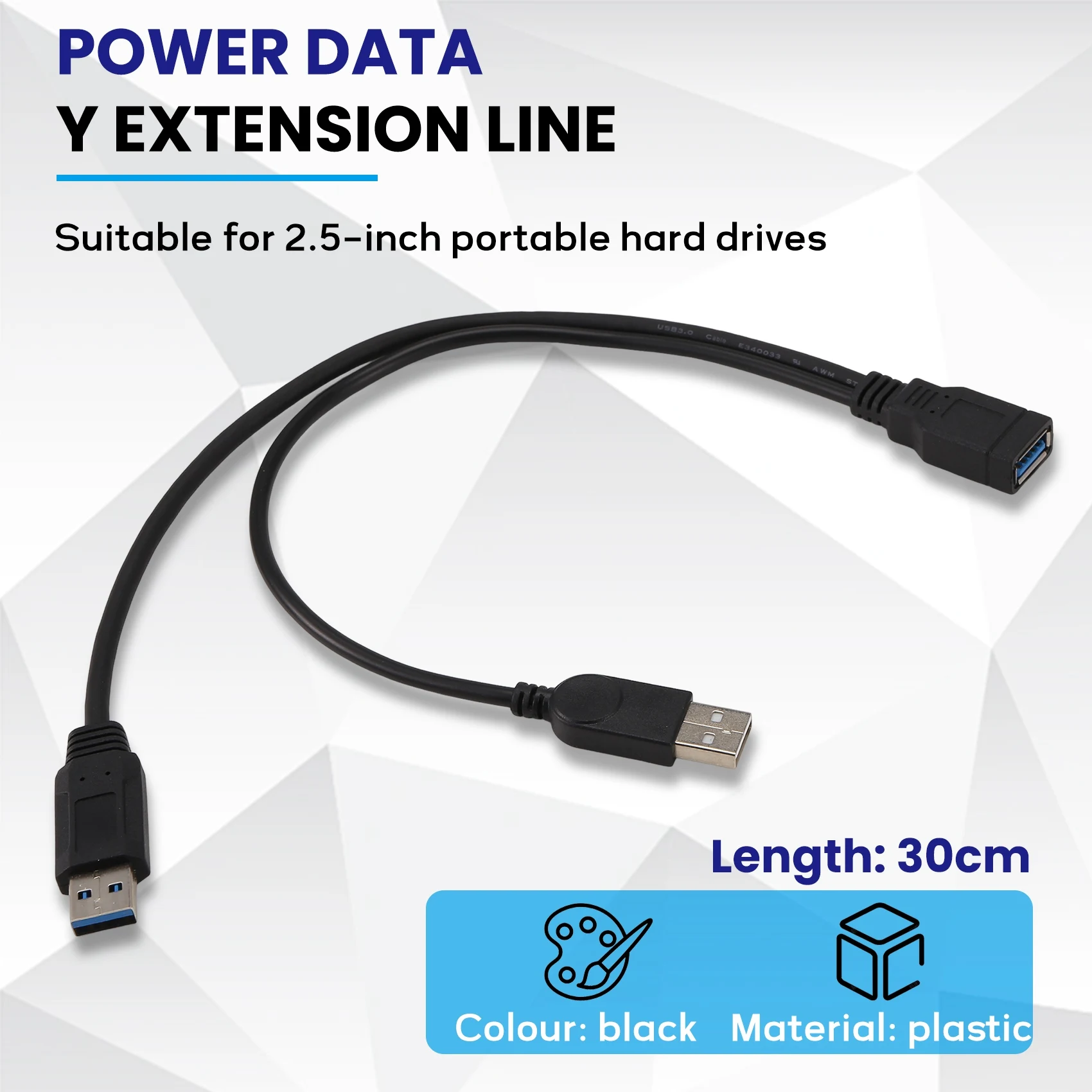 Кабель-удлинитель DT21 USB 3.0 Y-образный, с разъемом USB 