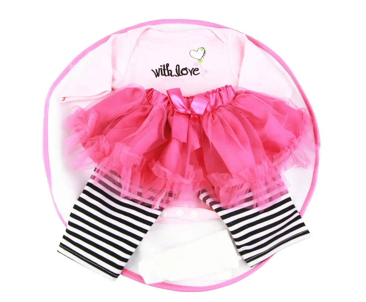 Reborn Baby Dolls Clothes Baby Girl Clothing Tutu Skirt Outfit Sets for 20- 23 Inch Reborn Doll Accessories