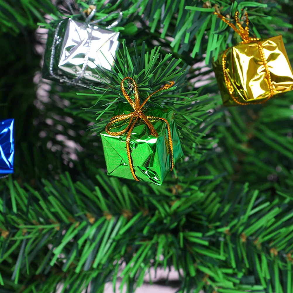 

72 Pcs Christmas Tree Decorations Small Gift Boxes Hanging naments Xmas Foam Christmas Supplies Foams Pendant