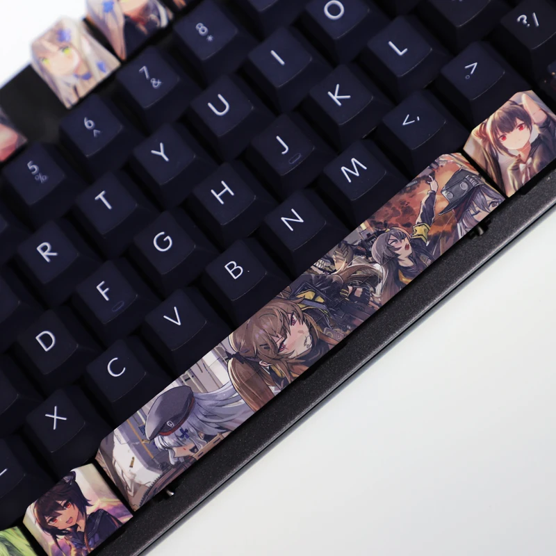 Girls Frontline 108 Key Caps PBT 5-side DYE Sublimation Cherry Profile MX Cross Axis Switch Keycap Mechanical Keyboard Game Gift