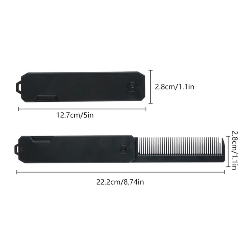 

Men Oil Head Beard Combs 12.7*2.8cm Hair Styling Combs Portable Plastic Folding Pocket Combs Barber