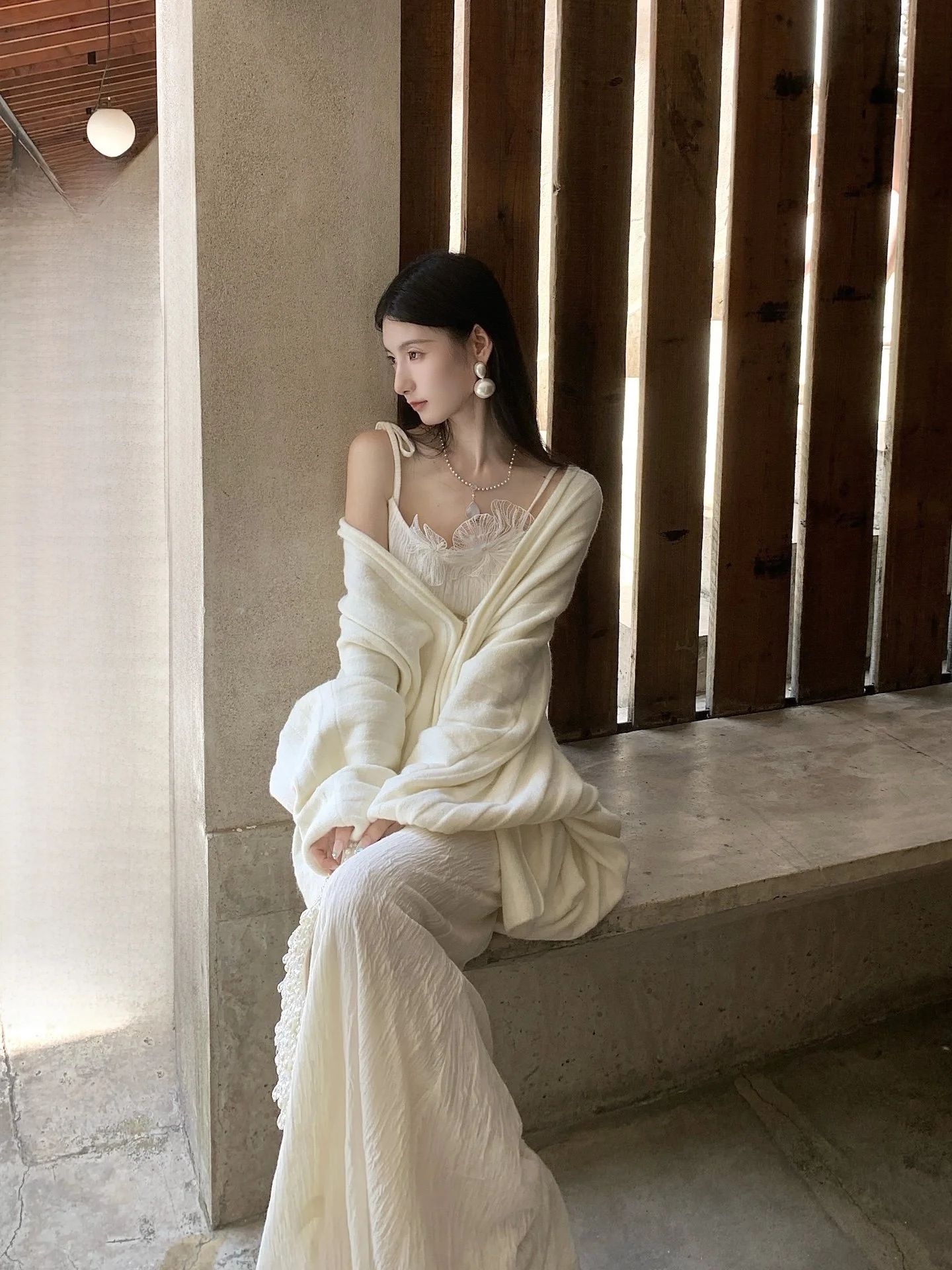 

Ele Loose Batwing Sve Свитер Jaet Осень Зима Повседневный Sle V-Ne Long Sve Женский открытый кардиган из смеси полиэстера