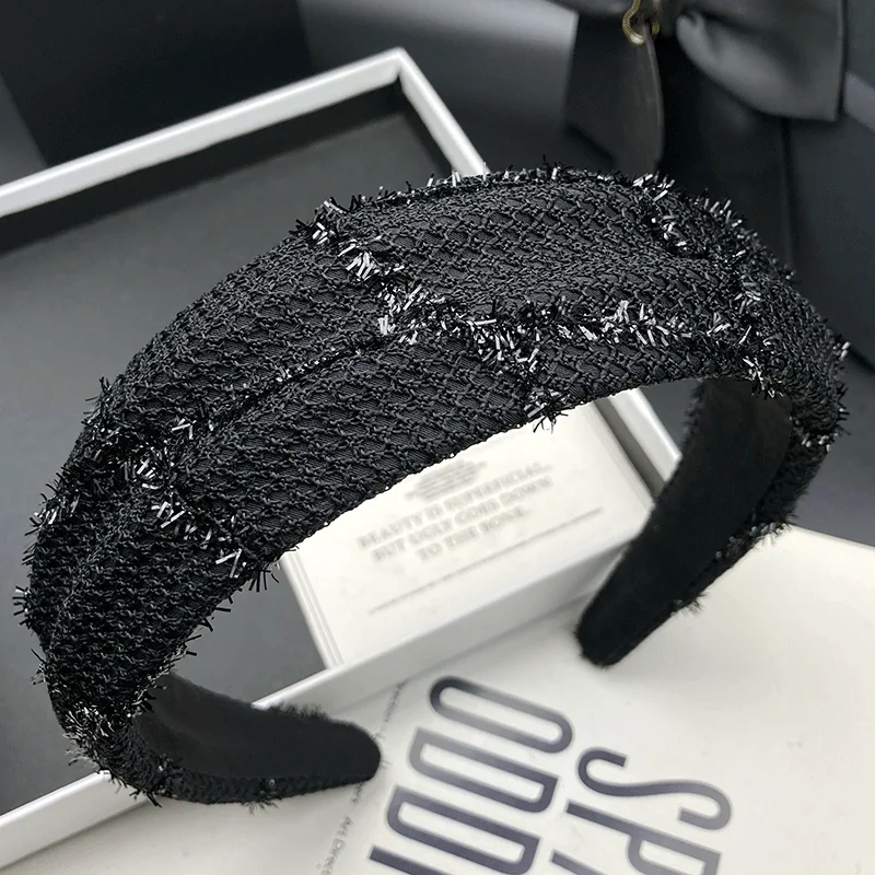 

Ретро-модная простая повязка на голову для женщин, новинка 2023 года, широкая, с высоким ободком, для взрослых, для фиксации волос, компрессионная повязка на голову