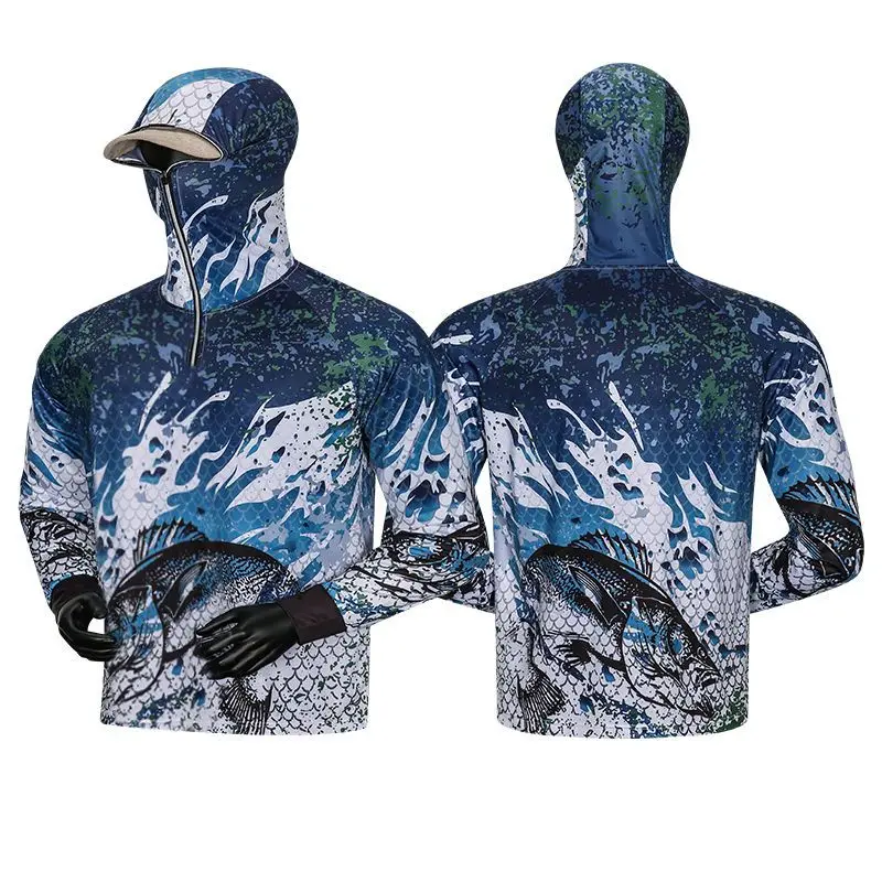 

Outdoor Sunscreen Clothing S - XXXXL Fishing Shirt Hooded Sweatshirt for Fishing UV Hoodie Clothing Men's Clothing Hooded Top