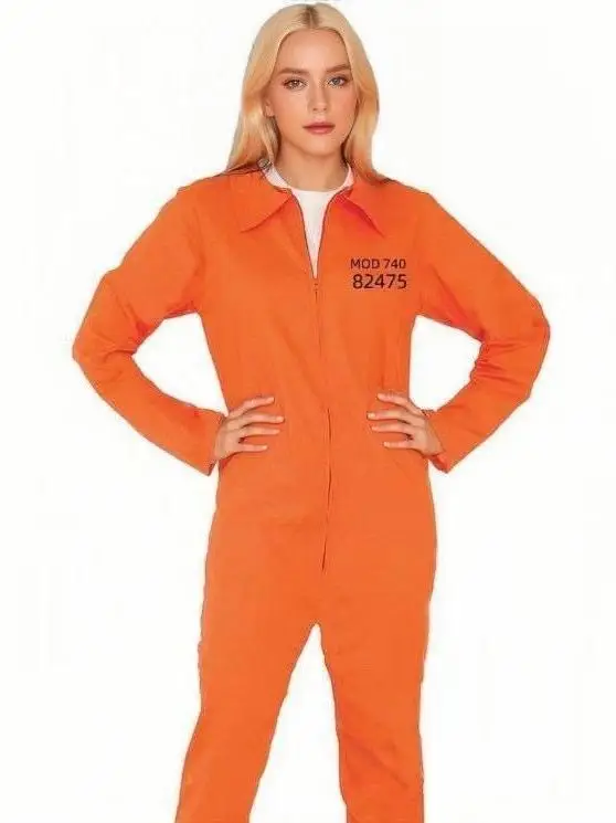 

Halloween Adult Child Cosplay Prisoner Orange Jumpsuit Costume Chinese Manufacturer No Brand Registered Trademark