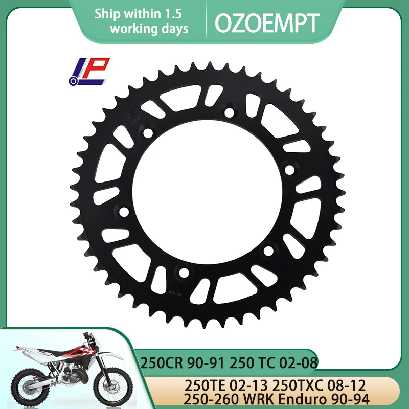 

OZOEMPT 520-50T Motorcycle Rear Sprocket Apply to 250CR 90-91 250 TC 02-08 250TE 02-13 250TXC 08-12 250-260 WRK Enduro 90-94