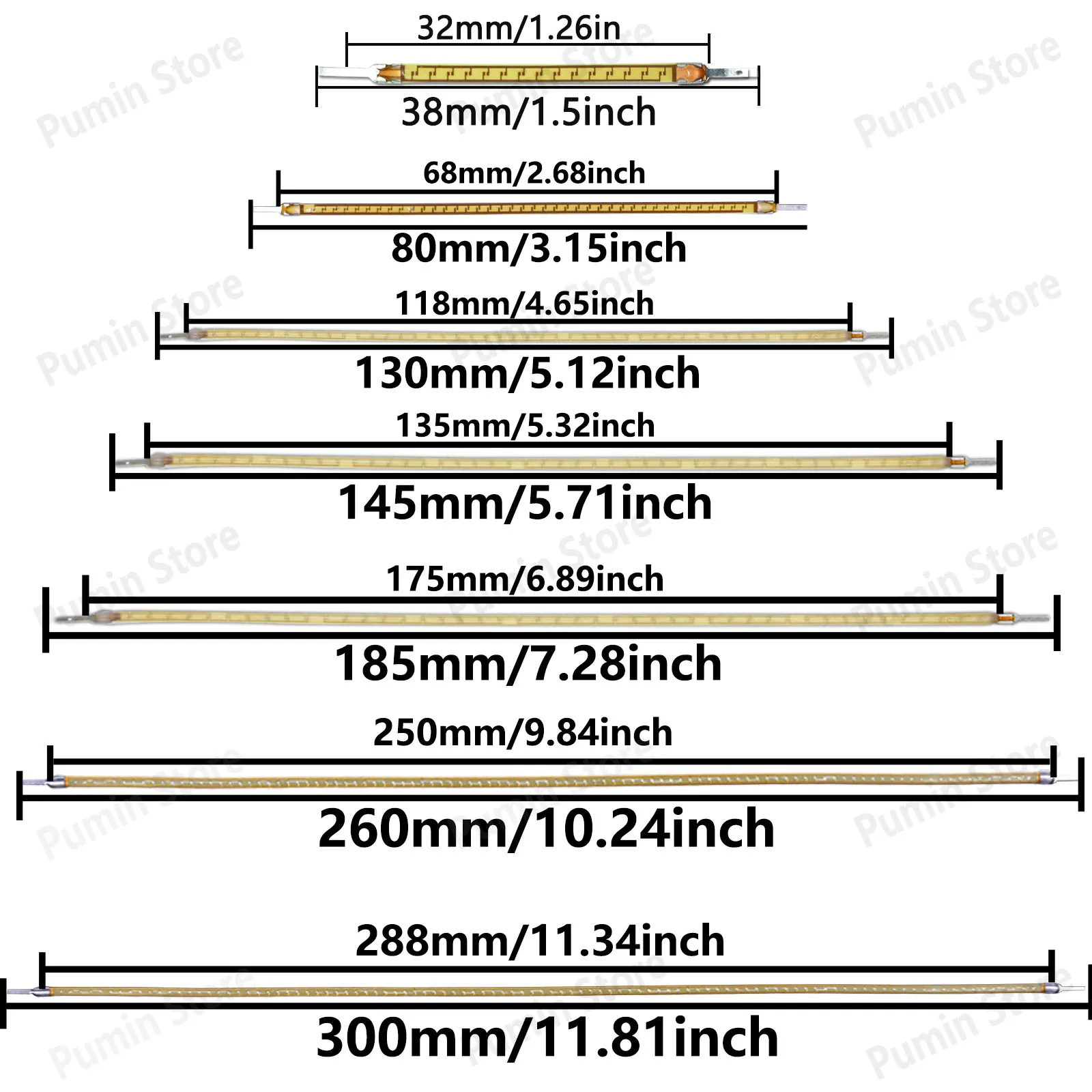 10pcs LED Flexible Filament DC3V Retro Edison Filament Bulb 38mm 60mm 80mm 130mm 145mm 185mm 260mm 300mm Green Blue Pink 2200K