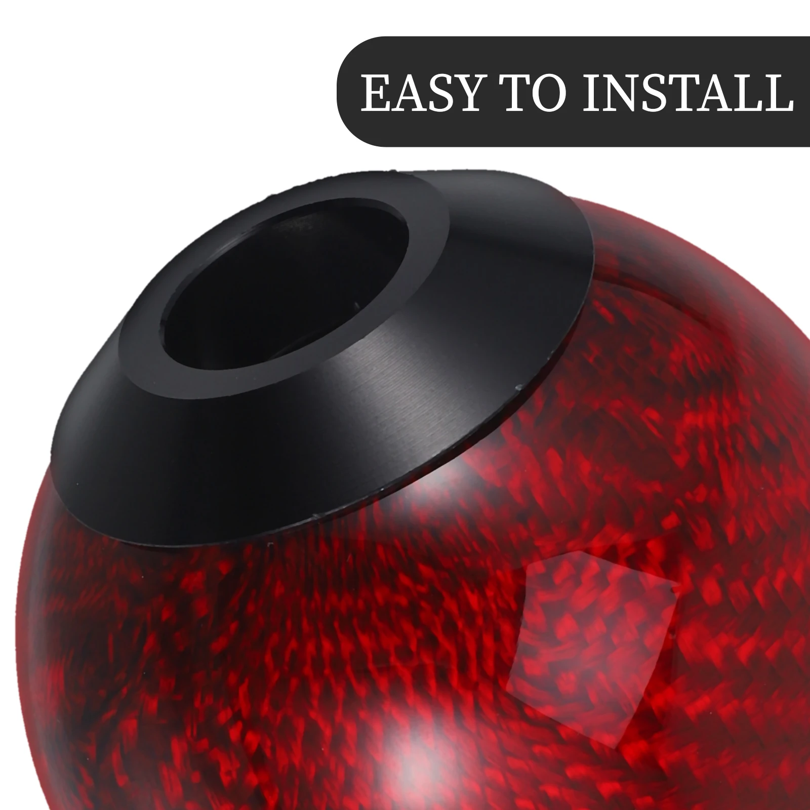 

Carbon Fiber Gear Shift Knob Round Stick Head Black Transmission Manual Automatic Car Interior Easy Installation