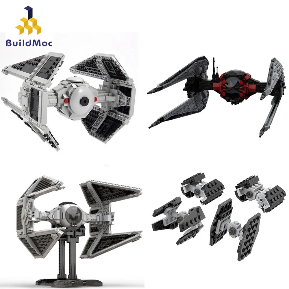 MOC Space Movie TIE/wi Modified  Interceptor TIE / IN Interceptor Building Blocks MOC-35570 Micro Imperial TIE Fighters Model