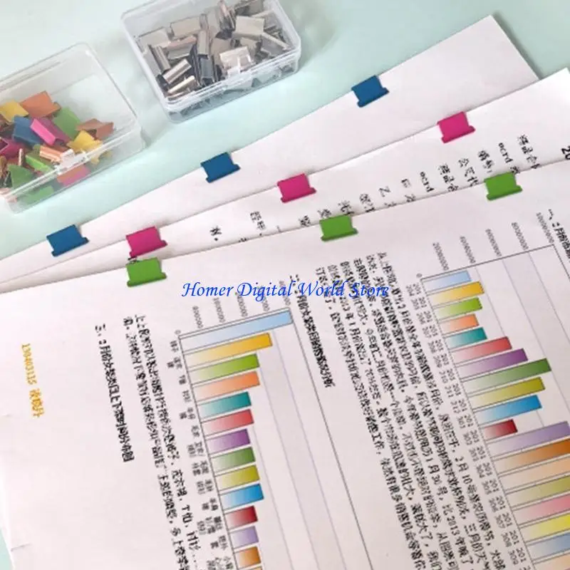 Clip clumi vongole H55F RIMFALSI RIUSABILI CLIP NON danneggiano carta, Binder Clips