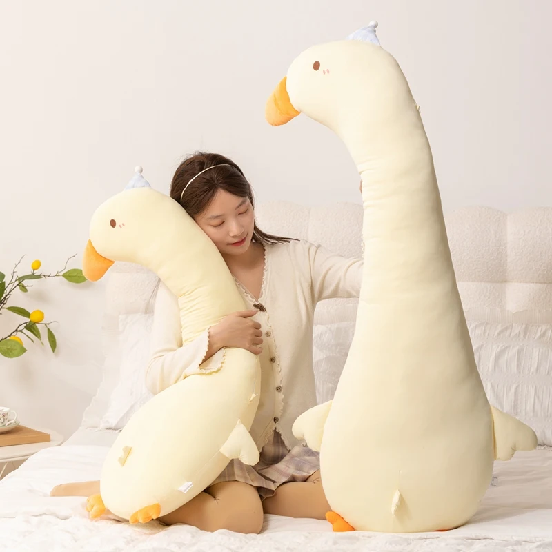 Large Yellow Duck Long Pillow Home Bedding Animal Shaped Cushion Soft Decorative Throw Pillow for Living Room And Bedroom