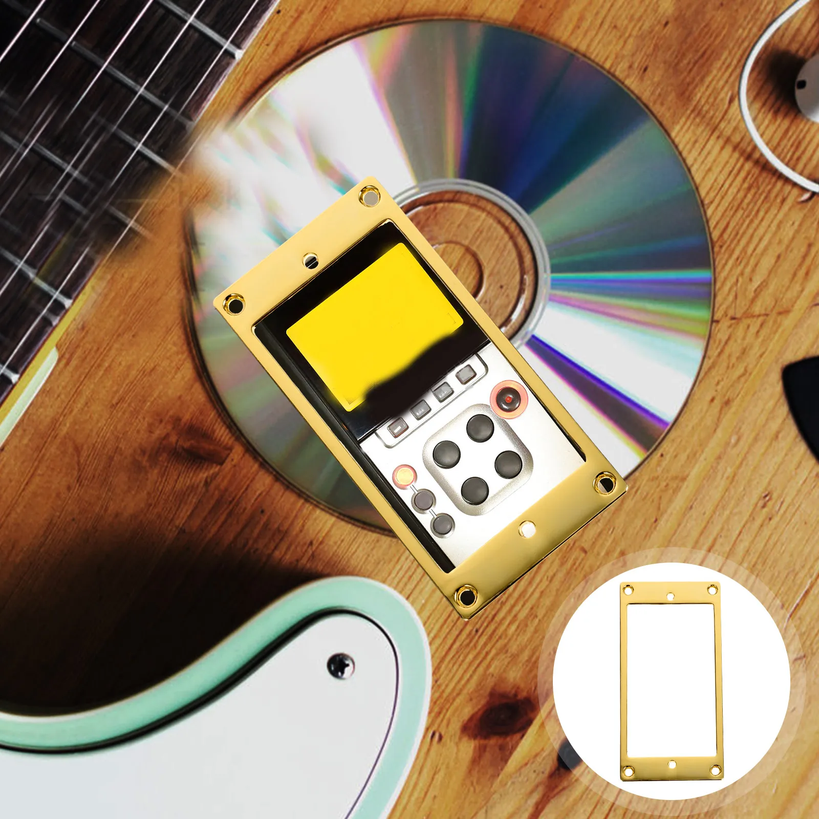 

2 Pcs Pickup Frame Sound Quality Improvement Guitar Frames Electric Lightweight Brass Accessories Mounting Versatile