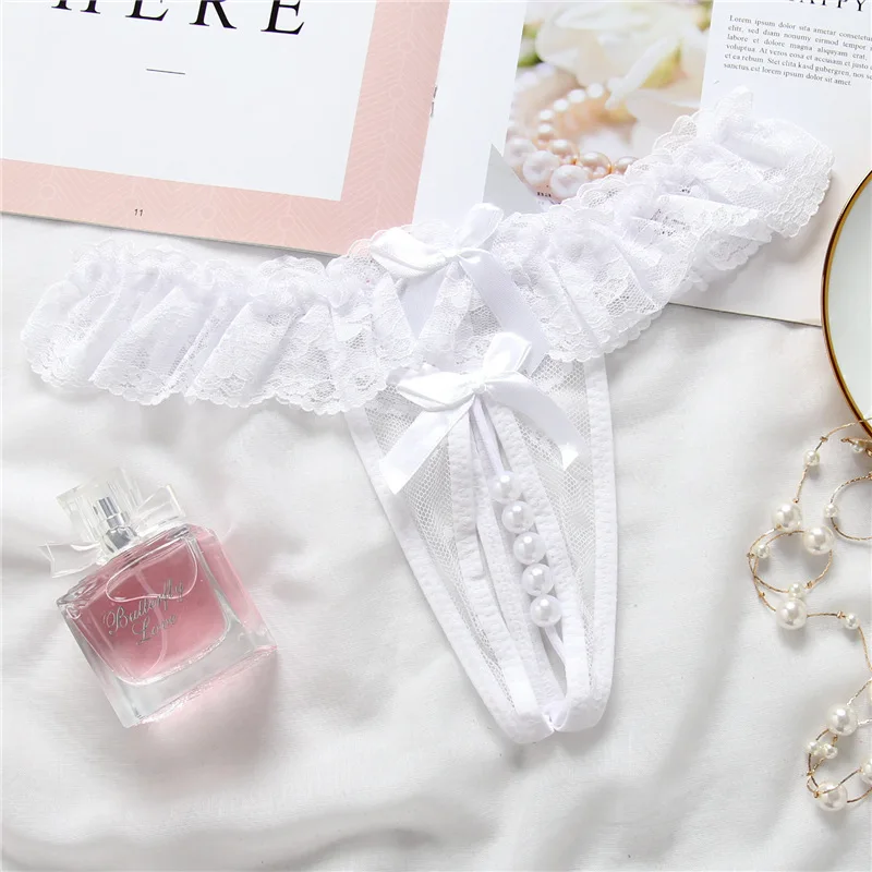 

Длинные ночные кружевные стринги с вырезами и жемчугом, сексуальное нижнее белье, женские прозрачные горячие футболки без следов, большие размеры