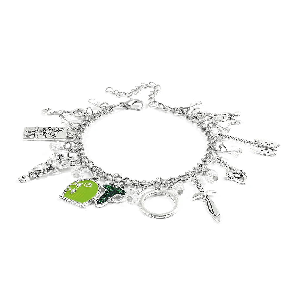 Lord Of The Elven Leaf Arwen Charms Maxi Bracelet Elves Princess Aragorn Arwen Gift For Men Women Movie Jewelry