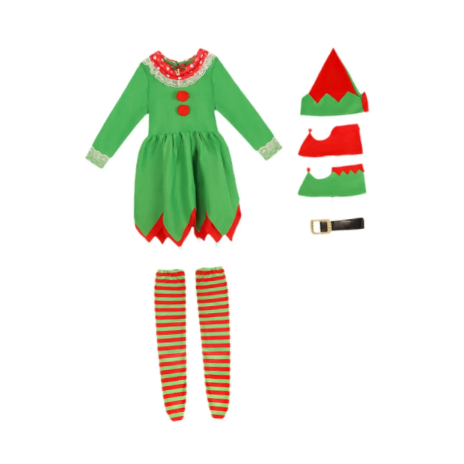 Ensemble de costumes d'elfe de noël pour enfants, déguisement pour les fêtes à thème du Festival du Nouvel An