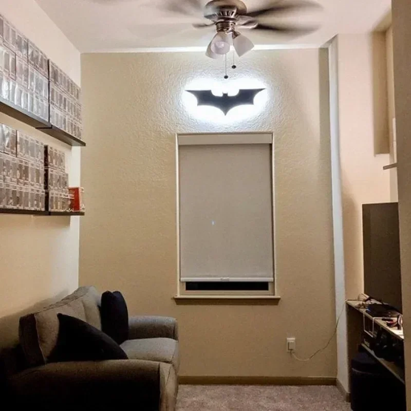 Novelty Cool LED Wall Lights with Wireless Remote Control and Color Change Bat Wings Shape Bedside Light Atmosphere Logo Lamps